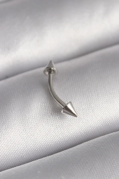 316L Çelik Gümüş Renk Çivi Model Piercing ürün görseli 1