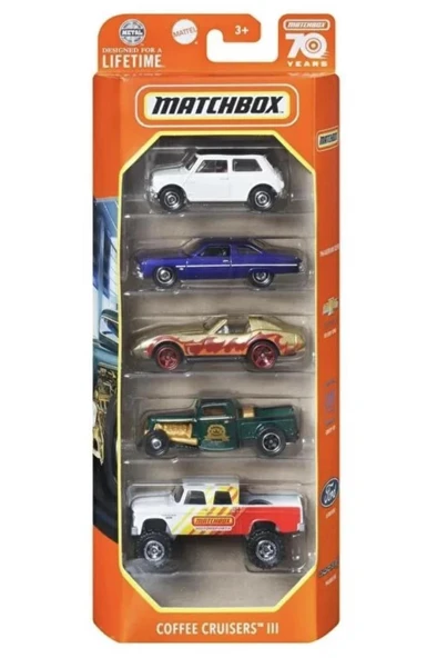 Matchbox Metal Beşli Araba Seti COFFEE CRUISERS III HFH15 ürün görseli 1