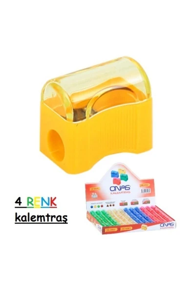 Onas Öğrenci Kalemtraşı Kapaklı 4 Adet ürün görseli 1