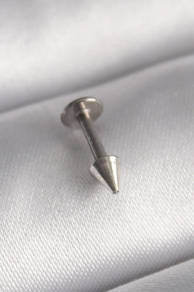 316L Çelik Gümüş Renk Çivi Model Piercing ürün görseli 1