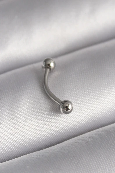 316L Çelik Gümüş Renk Topçuk Model Piercing ürün görseli 1