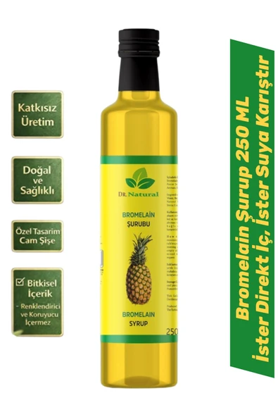 Bromelain Ananas ve Koenzim Q10 İçeren Detox Şurubu 250 Ml ürün görseli 1