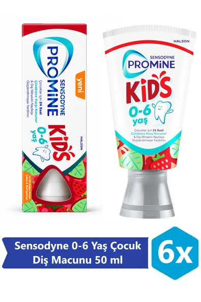 Sensodyne Promine Kids Çilekli & Tatlı Naneli Diş Macunu 50 Ml x 6 Adet ürün görseli 1