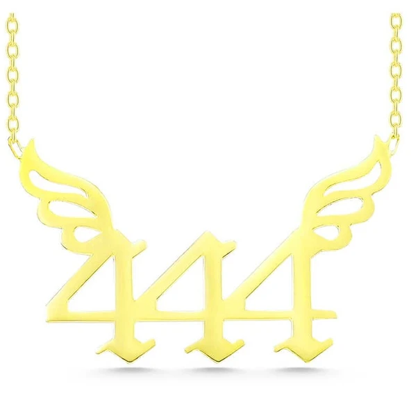 Gümüş Gold 444 Melek Sayısı Kadın Kolye ürün görseli 1
