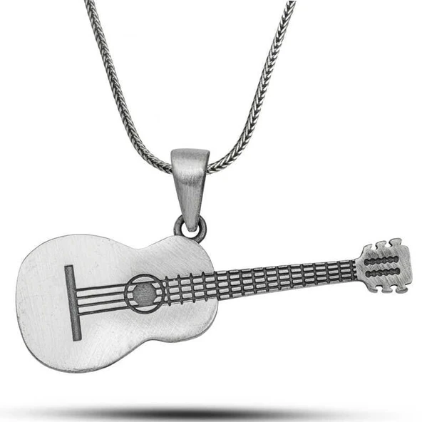 ​Gümüş Gitar Kolye ürün görseli 1