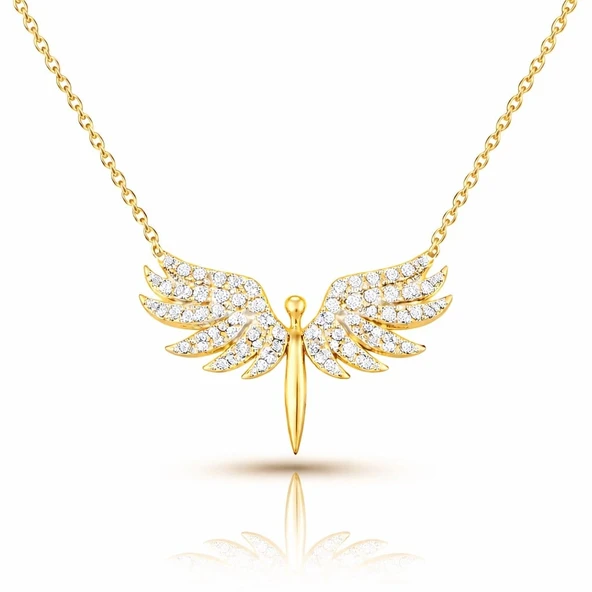 Gümüş Gold Mikail Meleği Bayan Kolye ürün görseli 1