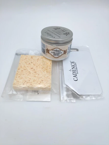 Klasik Rölyef Pasta 150ml 2li Spatula ve sünger ürün görseli 1