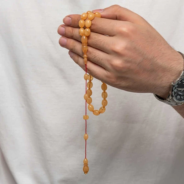 Sıkma Kehribar Tesbih - Resim 3