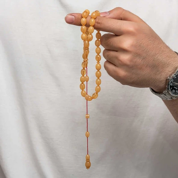 Sıkma Kehribar Tesbih - Resim 4