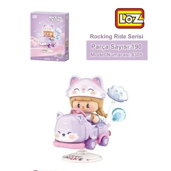 LZ-4305 LOZ FOX SALLANMA SÜRÜŞÜ 190 PARÇA BLOCK OYUNCAK ürün görseli 1