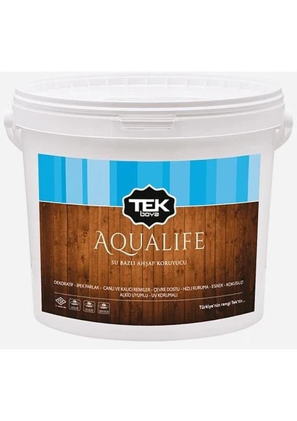 Tek Boya Tek Aqualıfe Su Bazlı Ahşap Koruyucu Sarı Çam 2,5 Lt ürün görseli 1