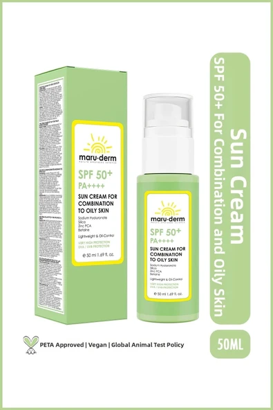 Maru.Derm SPF50+ PA++++ Sun Cream For Combination to Oily Skin 50 ml ürün görseli 1