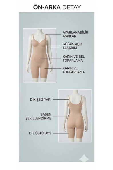 Paçalı Boy Korse – Bel , Yüksek Konfor - Resim 4