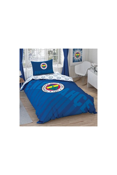 Taç Fenerbahçe Lacivert Logo Pamuk Nevresim Takımı ürün görseli 1