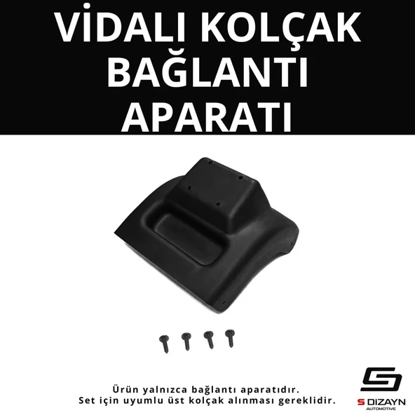 S-Dizayn Ford Focus 2 ABS Vidalı Kol Dayama Kolçak Alt Adaptör 2005-2011 A+Kalite ürün görseli 1