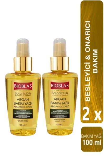 Bioblas Argan Bakım Yağı 100 ml - Onarıcı Bakım Yağı 2 Adet ürün görseli 1