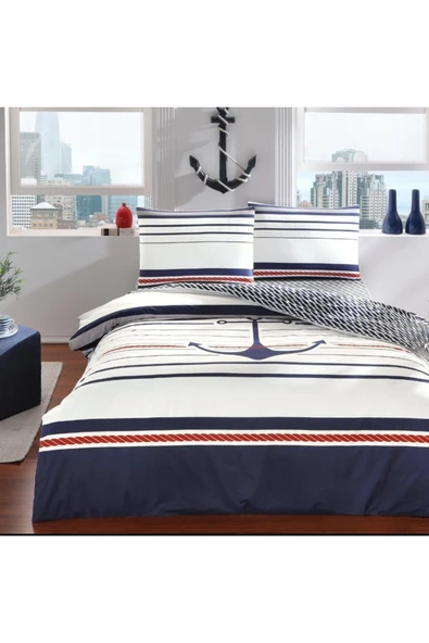 Taç Ranforce Nevresim Takımı Harbor Çift Kişilik Lastiksiz 200 Cm X 220 Cm ürün görseli 1