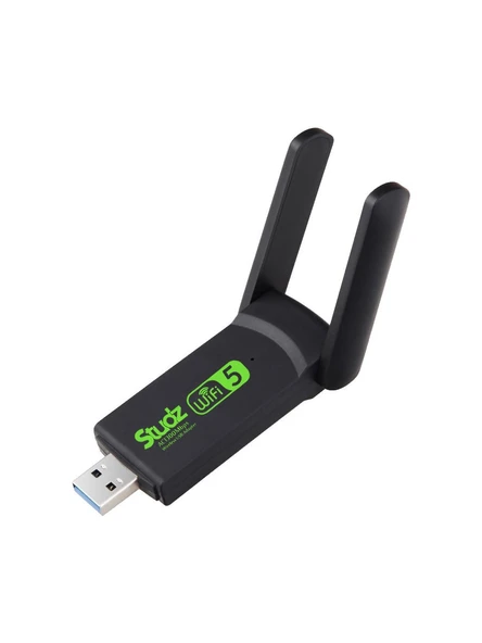 Studz Dual Band USB 3.0 Adaptör Kablosuz Wifi Alıcı AC1300 Wireless Adaptör ürün görseli 1
