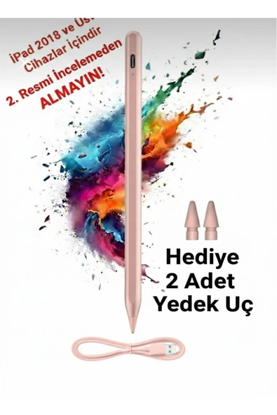 KTR TECH iPad Kalem A16 Air 6/7/8/9/10/11/12. Avuç Içi Red Palm Rejection Tablet Kalemi Stylus Yazı Çizim ürün görseli 1