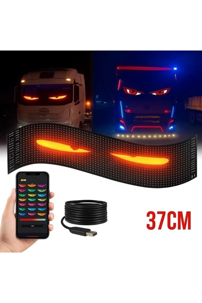 Tastech LED Matrix PANEL esnek USB 5V Bluetooth App kaydırma reklam LED araba sloganı esnek RGB Kayan YAZI ürün görseli 1