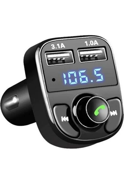 Aksesuar Manessa Car Mp3 Araç Fm Transmitter, Bluetooth Usb, Mp3, Kart Çakmaklık Girişli Oto Müzik Çalar Kiti ürün görseli 1