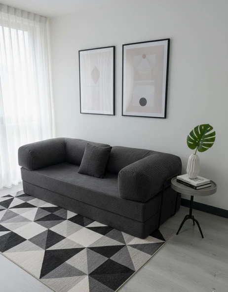 SMALL Aktivite Oyun Koltuğu ve Yatak Sünger Koltuk  ANTRASİT, 80X160 ürün görseli 1
