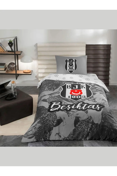 Taç Lisanslı Nevresim Takımı Beşiktaş Kartal Tek Kişilik ürün görseli 1