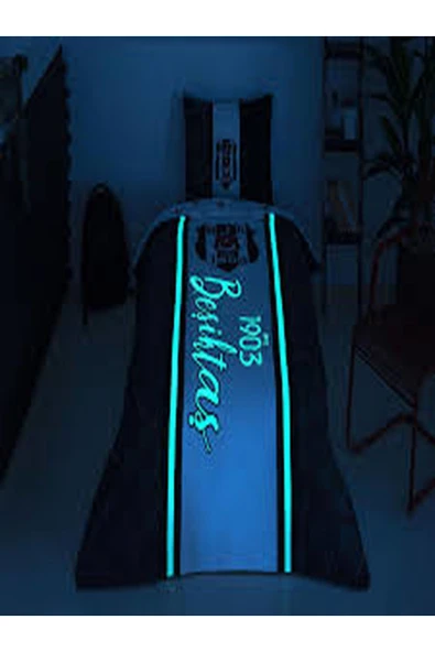 Taç Taç Lisanslı Nevresim Takımı Beşiktaş 1903 Glow 120X200 Çarşaflı Tek KişiliK ürün görseli 1