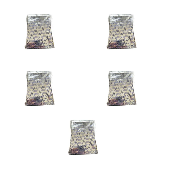 Omeyva Desenli Metalize Hediye Paketi Yapışkanlı Torba Poşet - 15x25 Cm. - 100 Adetlik 5 Paket ürün görseli 1