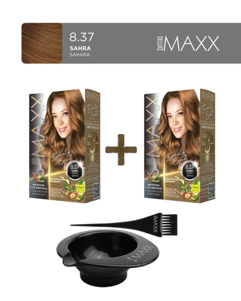 Maxx Deluxe 2'li Beauty Expert Set Boya 8.37 Sahra, Boya Tası ve Fırça Hediye! ürün görseli 1