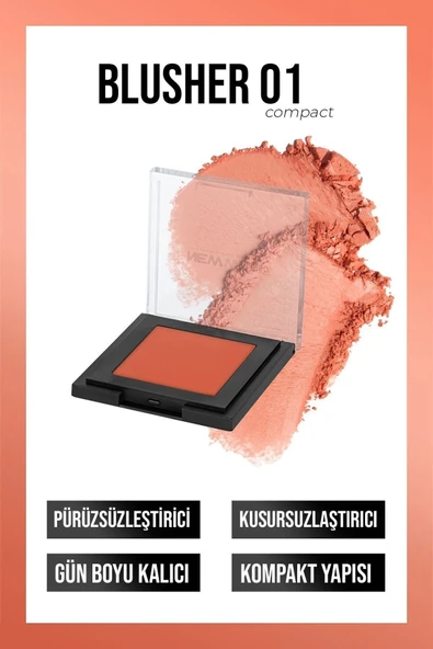 New Well Powder Blusher 01 (TOZ ALLIK) ürün görseli 1