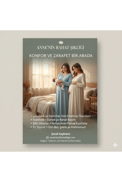 Uzun Kollu Sade Anne Geceliği - Resim 4