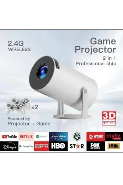 leasertech Oyun Konsollu Projektör 2 In 1 Game Projektor Yeni Nesil Taşınabilir Projeksiyon Cihazı ürün görseli 1