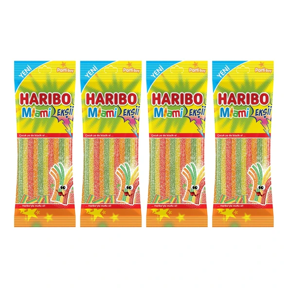 Haribo Ekşi Miami 120 Gr Parti Boy x 4 Adet ürün görseli 1