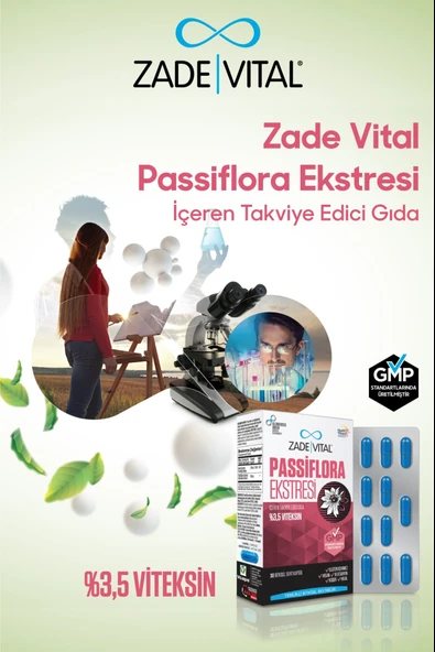 Zade Vital Passiflora 30 Kapsül - Resim 2