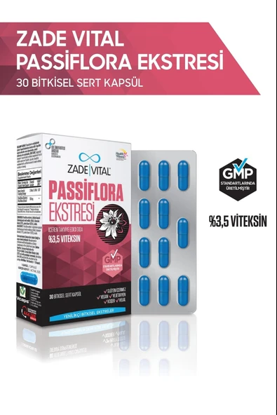 Zade Vital Passiflora 30 Kapsül - Resim 3