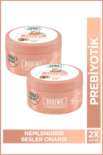 Arko Nem Yoğun Bakım Kremi Badem Sütü 2x250 Ml ürün görseli 1