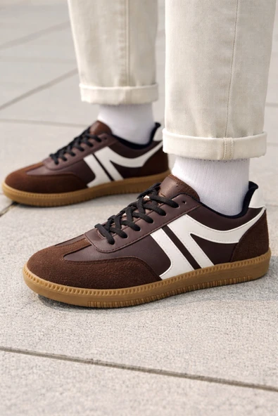 Kadın Sneaker Günlük Spor Ayakkabı Casual Retro Bağcıklı Kaymaz Taban Ortopedik Trend Model ürün görseli 1