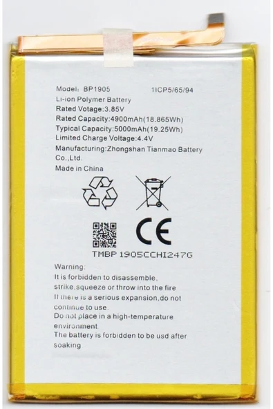 Omix X600 Batarya Pil Bp1905 5000 Mah - Resim 2