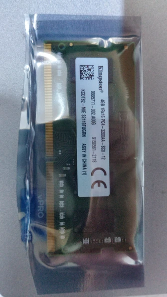Kingston 4GB 3200MHz DDR4 ürün görseli 1