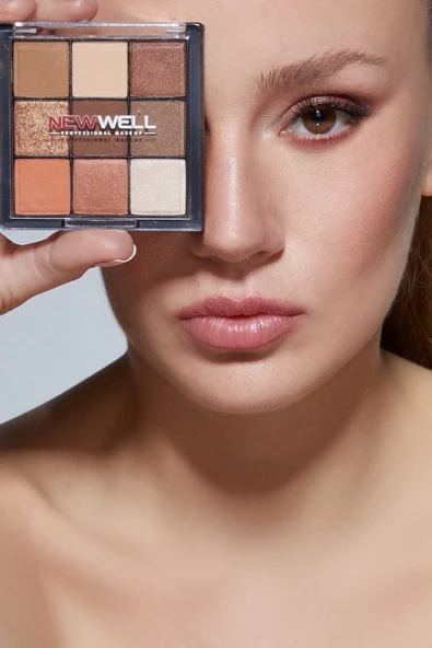 New Well Eyeshadow Palette 9 Colours No 01. - Resim 2
