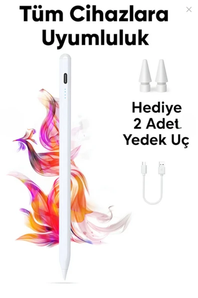 KTR TECH iPad 11/10.Nesil A16 9/8/7 10.2 Air/Pro 4/5/6 11/13inç Uyumlu Avuç Içi Reddi Dokunmatik Çizim Kalemi ürün görseli 1