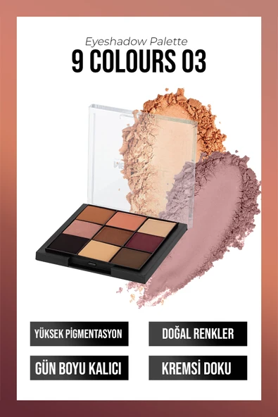 New Well Eyeshadow Palette 9 Colours No 03 ürün görseli 1