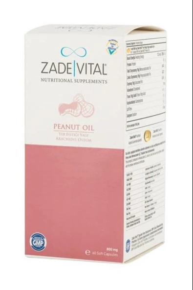 Zade Vital Fıstık Yağı 800 mg 60 Yumuşak Kapsül ürün görseli 1
