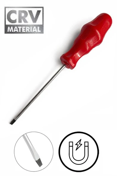 BAY-TEC MK4461 3X80 MM Mıknatıslı Düz Tornavida - CRV Çelik , Kaymaz Sap ürün görseli 1