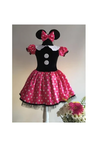 Beşik Kostüm Kız Çocuk Pembe Mini Mouse Kostümü ürün görseli 1