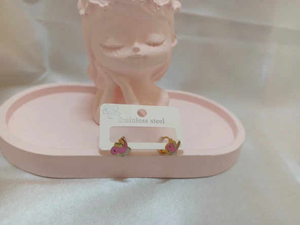 PEMBE DİNAZOR ÇOCUK KÜPESİ ürün görseli 1
