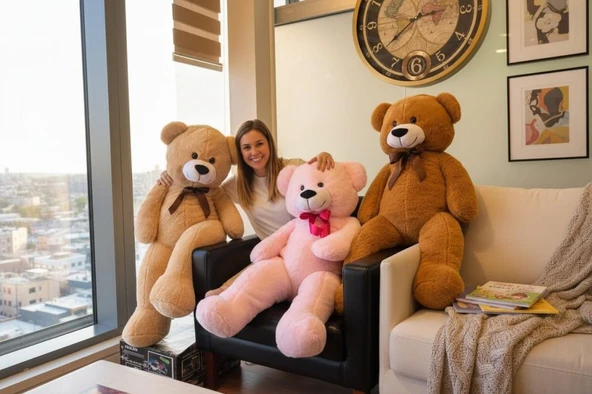 62723 PELUŞ 100CM UZUN AYI ürün görseli 1