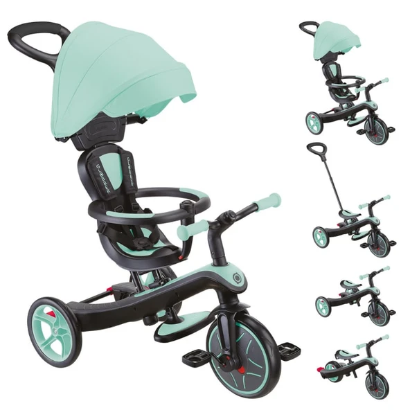 Globber Explorer 4in1 Trike Bisiklet Mint Yeşili - Resim 5