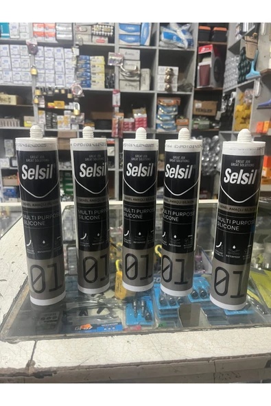 Selsil Silikon Gri 25 Adet (1 Koli) 280 ml ürün görseli 1